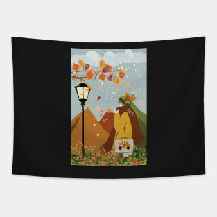 Fall is here, wrap up! Thanksgiving season art print Tapestry