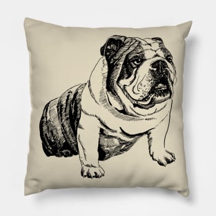 english bulldog Pillow