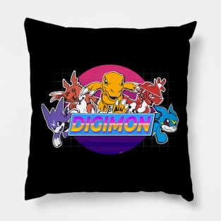 Digital monsters world Pillow