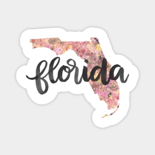 florida - calligraphy and abstract state Magnet