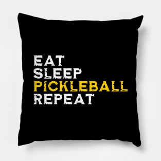 Eat Sleep Pickleball Repeat Funny Pickleball Lover Pillow