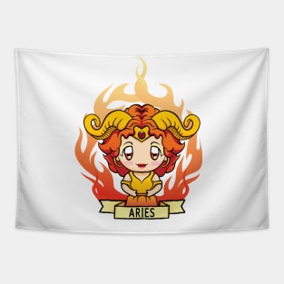 Aries Zodiac Girl Tapestry