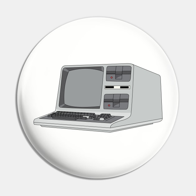 Retro Computer Pin by Amygh