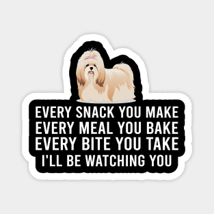 Heartwarming Woofs Cute Tees I'll Be Watching You Shih Tzus Magnet