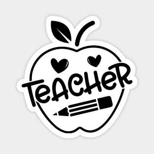 Teacher Sign In An Apple, Pencil, Teacher’s Day Gift Magnet