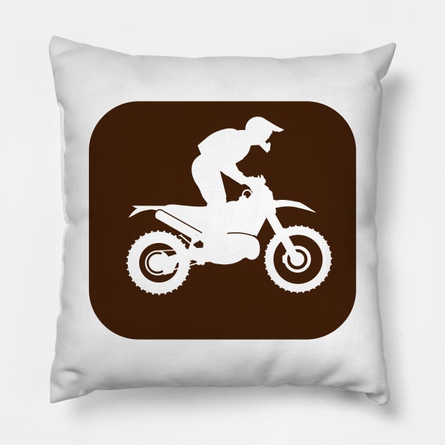 Trail Rider Icon Pillow by GrumpyDog