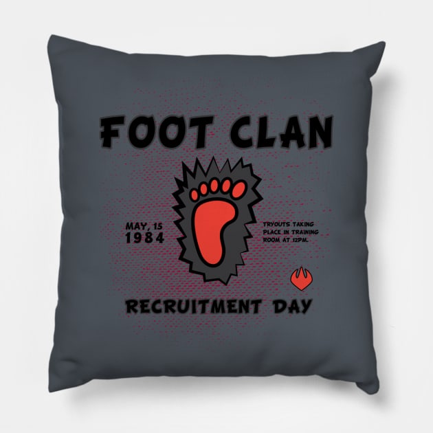 Recruitment Day, Foot Clan Style Pillow by Santilu