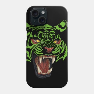 Green exotic tiger Phone Case