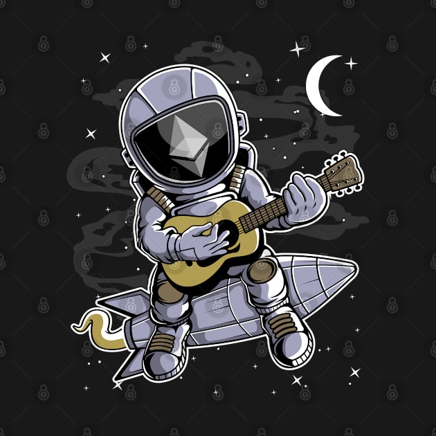 Astronaut Guitar Ethereum ETH Coin To The Moon Crypto Token Cryptocurrency Blockchain Wallet Birthday Gift For Men Women Kids by Thingking About