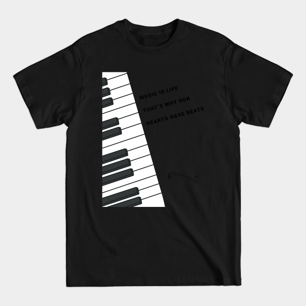 Discover Music Is Life - Piano Keys - T-Shirt