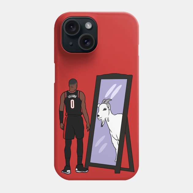 Damian Lillard Mirror GOAT Phone Case by rattraptees