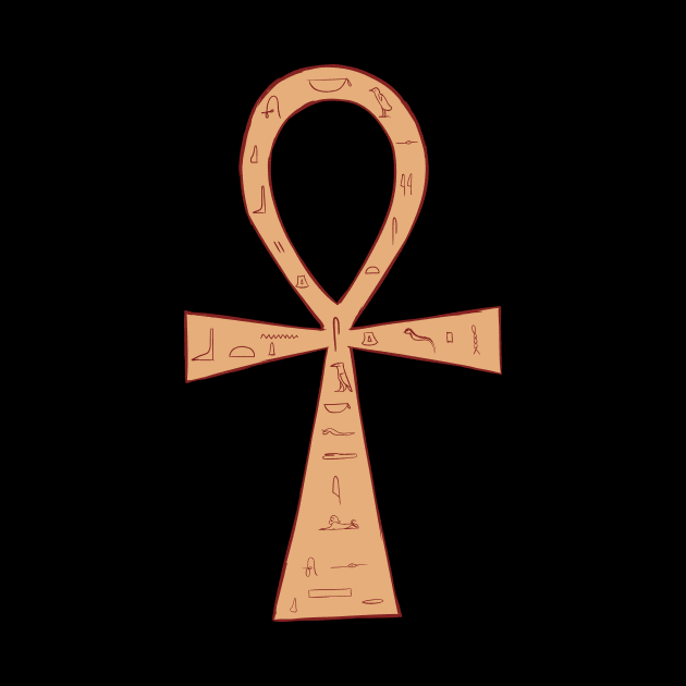 Ankh egyptian cross  hieroglyphic symbol by cypryanus