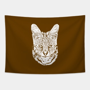 Serval portrait Tapestry