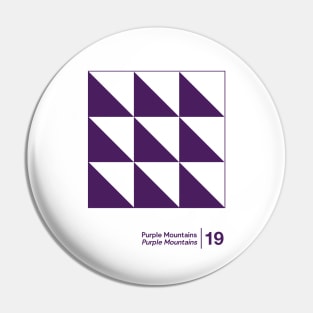 Purple Mountains / Minimal Graphic Design Tribute Pin