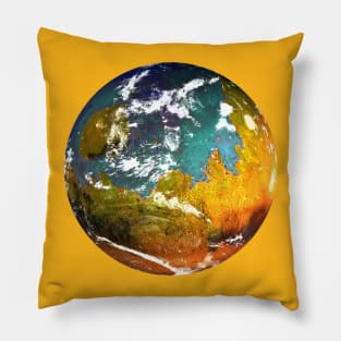 Terraformed Mars Globe with Ocean Pillow