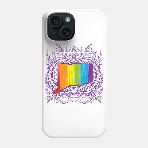 Connecticut Mandala Pride Phone Case by Manfish Inc.