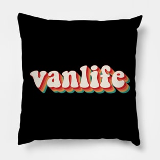 Vanlife Retro Typography Pillow