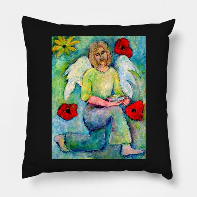 Ezra, Angel image part of an Angel oracle card deck – MeMoment angel cards Pillow by Renart