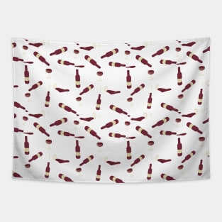 Red wine in white background Tapestry