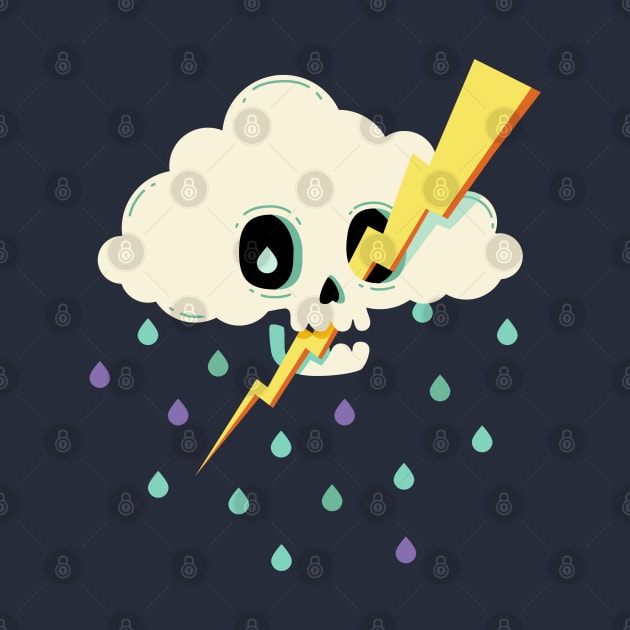 Skull Rain Cloud by noeyedeer