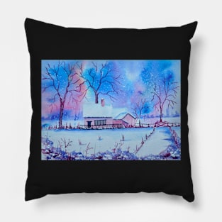 Winter Cottage Pillow