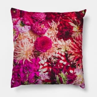 Vibrant Colorful Flowers Pillow