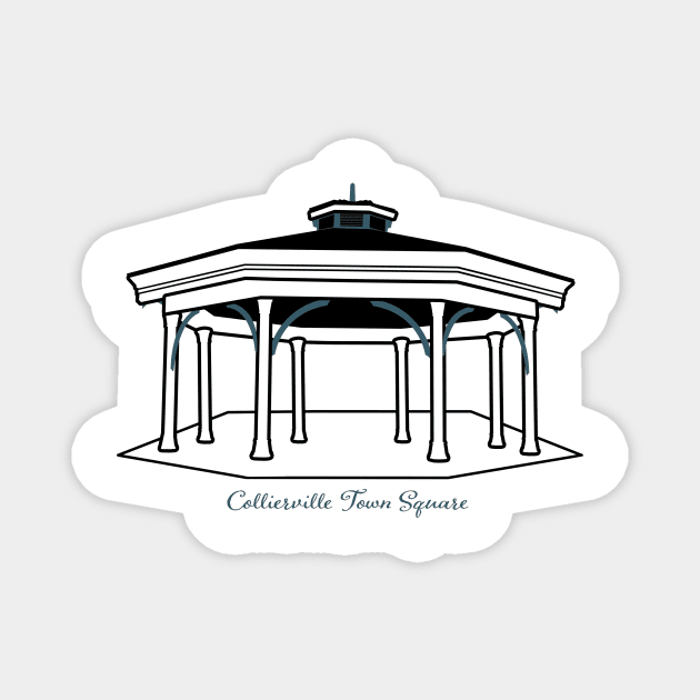 Collierville Town Square Magnet by Oakleigh Designs