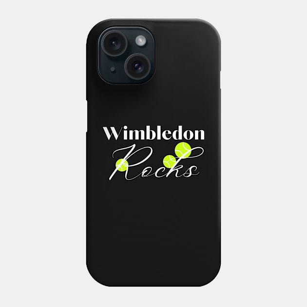 Wembledon Rocks, tennis enthausiats Phone Case by johnnie2749