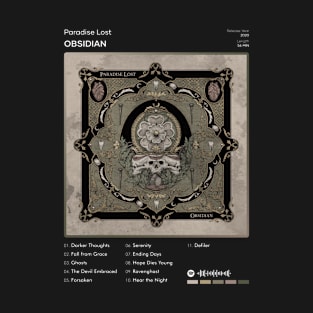 Paradise Lost - Obsidian Tracklist Album T-Shirt