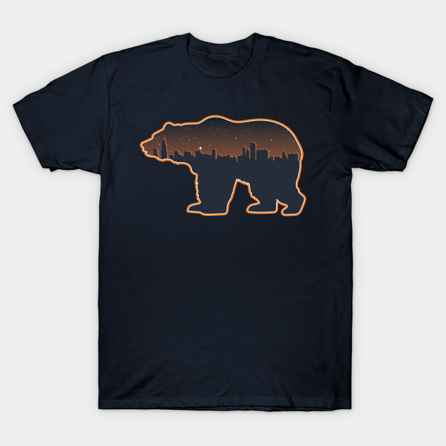 Chicago Bears City Skyline - Chicago - T-Shirt | TeePublic