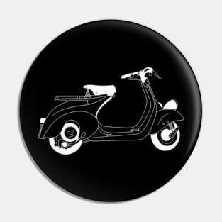 Vespa 125 1951 White Outline Pin