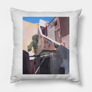 House In Tangiers, Morocco Pillow