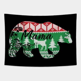 Merry Christmas mama bear Tapestry