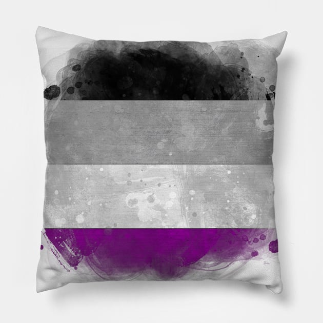 Asexual pride flag Pillow by Mig's Design Shop