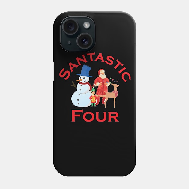 Santastic four Phone Case by TeeTrendz