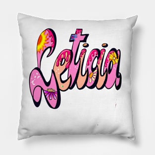 Leticia in pink The top 10 best Personalized Custom Name gift ideas for Leticia girls and women Pillow