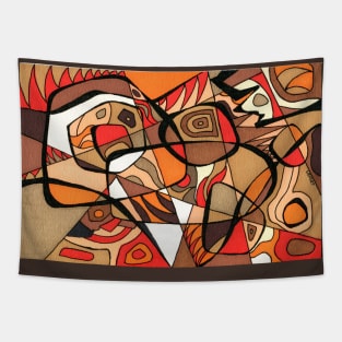 Browns and Oranges Tapestry