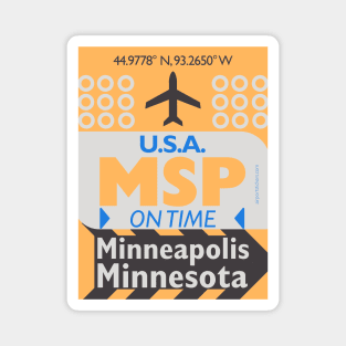 MSP airport code Minneapolis 28092021 Magnet