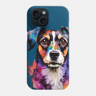 Colorful Jack Russell Terrier Digital Watercolor Phone Case