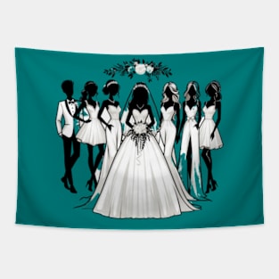 Bride and Bridesmaids Tapestry