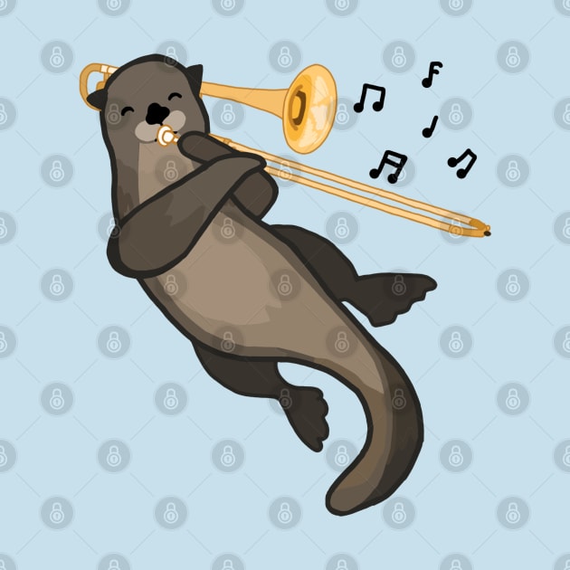 Trombone River Otter by Artstuffs121