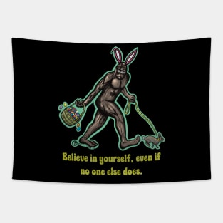 Sasquatch and Easter Bunny Tapestry