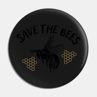 Save the bees stickers Pin