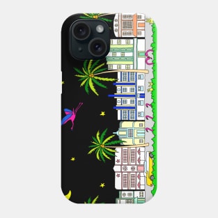 Miami South Beach in Neon Phone Case