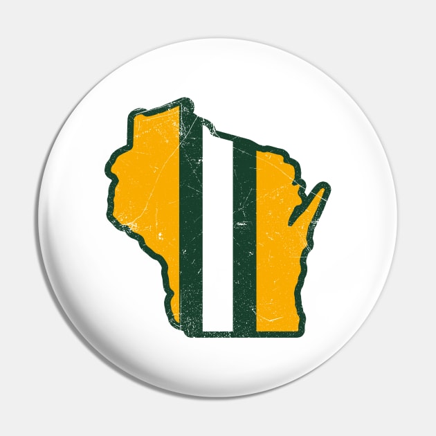 Wisconsin Helmet, Retro - White Pin by KFig21