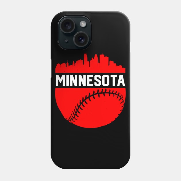 Downtown MPLS STP Minnesota Skyline Baseball Phone Case by Vigo