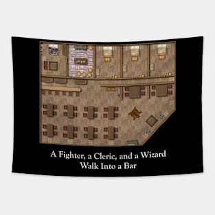 A Fighter, a Cleric, and a Wizard Walk Into a Bar Tapestry