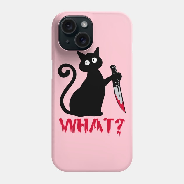 Psycho Cat Phone Case by DavesTees