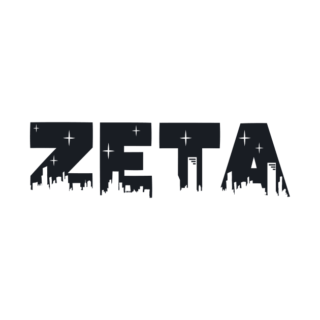 Zeta Cityscape Letters by Rosemogo