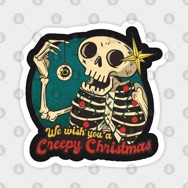 Skeleton Christmas Cartoon Magnet by mehdime